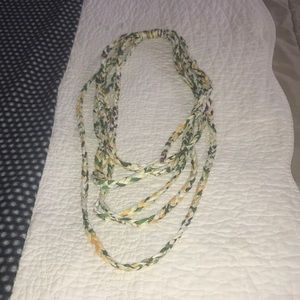 Braided fabric necklace